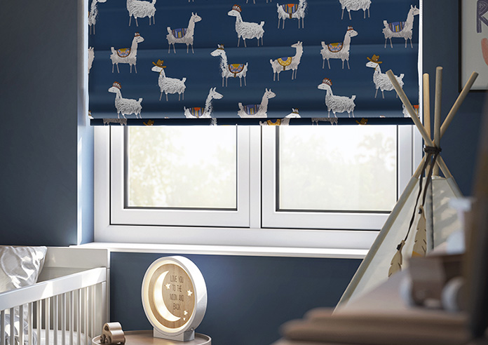 Alpaca, Indigo - Twist&Fit Roman Blind - Image 5